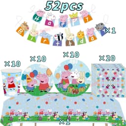 Peppaed Pig Birthday Party Decoration George Page Balloon Cup Plate Banner Girls Party Favor Gift Baby Shower Supplies Accessory