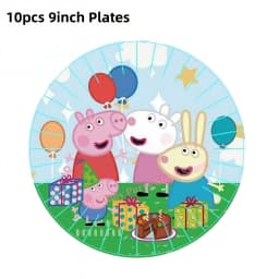 Peppaed Pig Birthday Party Decoration George Page Balloon Cup Plate Banner Girls Party Favor Gift Baby Shower Supplies Accessory