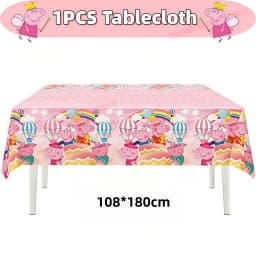 Peppaed Pig Birthday Party Decoration George Page Balloon Cup Plate Banner Girls Party Favor Gift Baby Shower Supplies Accessory