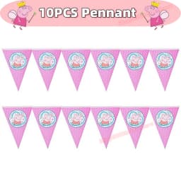 Peppaed Pig Birthday Party Decoration George Page Balloon Cup Plate Banner Girls Party Favor Gift Baby Shower Supplies Accessory