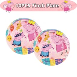 Peppaed Pig Birthday Party Decoration George Page Balloon Cup Plate Banner Girls Party Favor Gift Baby Shower Supplies Accessory