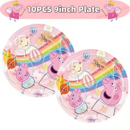 Peppaed Pig Birthday Party Decoration George Page Balloon Cup Plate Banner Girls Party Favor Gift Baby Shower Supplies Accessory