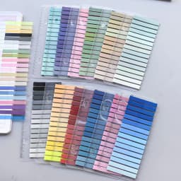 6/12 Packs Gradient Index Sticker with Ruler, Self-Adhesive Page Tabs, Colorful Sticky Notes, Writable Memo Pads for Books,Offic