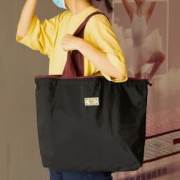 1-Pack Reusable Shopping Bag, Large Capacity Foldable Drawstring Eco-friendly Storage Bag, Casual Shopping Shoulder Bag