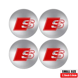 4pcs 56/65mm Car-Wheel Center Hub Stickers 60/68mm Wheel Center Hub Caps For Audi S RS A3 A4 A1 A2 Auto Decoration Accessories