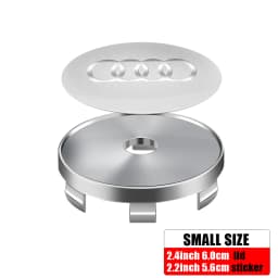 4pcs 56/65mm Car-Wheel Center Hub Stickers 60/68mm Wheel Center Hub Caps For Audi S RS A3 A4 A1 A2 Auto Decoration Accessories