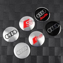 4pcs 56/65mm Car-Wheel Center Hub Stickers 60/68mm Wheel Center Hub Caps For Audi S RS A3 A4 A1 A2 Auto Decoration Accessories