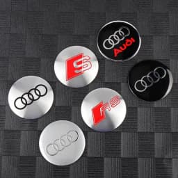 4pcs 56/65mm Car-Wheel Center Hub Stickers 60/68mm Wheel Center Hub Caps For Audi S RS A3 A4 A1 A2 Auto Decoration Accessories