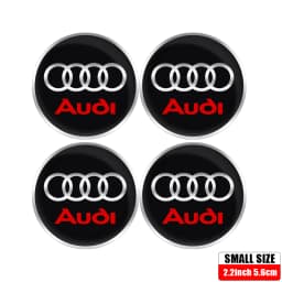 4pcs 56/65mm Car-Wheel Center Hub Stickers 60/68mm Wheel Center Hub Caps For Audi S RS A3 A4 A1 A2 Auto Decoration Accessories