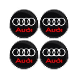 4pcs 56/65mm Car-Wheel Center Hub Stickers 60/68mm Wheel Center Hub Caps For Audi S RS A3 A4 A1 A2 Auto Decoration Accessories