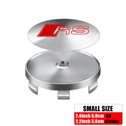 4pcs 56/65mm Car-Wheel Center Hub Stickers 60/68mm Wheel Center Hub Caps For Audi S RS A3 A4 A1 A2 Auto Decoration Accessories