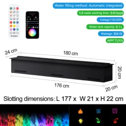 3D Water Electric Fireplace Remote Control APP Mist Fireplace Embedded Realistic Mist Flame Interior Decoration Steam Fireplace