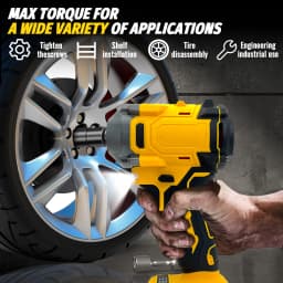 Cordless Impact Wrench Brushless Impact Gun for Dewalt 18V Battery,1/2 inch Electric Impact Driver W/18pcs Accessories Tool Only