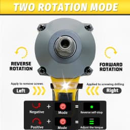 Cordless Impact Wrench Brushless Impact Gun for Dewalt 18V Battery,1/2 inch Electric Impact Driver W/18pcs Accessories Tool Only