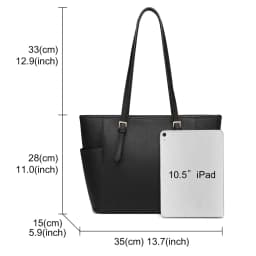Miss Lulu Women's Large Tote Bag - Adjustable Strap Shoulder Bag for Office, School & Everyday Use