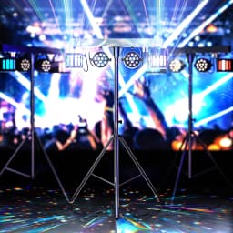 LeLeght 60W Combination Bracket Lights 3/6/15CH Suitable for Churches Concerts Weddings Birthday Parties KTV With Carry Bag