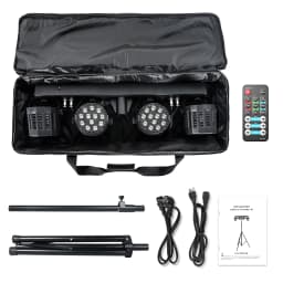 LeLeght 60W Combination Bracket Lights 3/6/15CH Suitable for Churches Concerts Weddings Birthday Parties KTV With Carry Bag