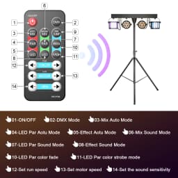 LeLeght 60W Combination Bracket Lights 3/6/15CH Suitable for Churches Concerts Weddings Birthday Parties KTV With Carry Bag