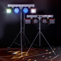 LeLeght 60W Combination Bracket Lights 3/6/15CH Suitable for Churches Concerts Weddings Birthday Parties KTV With Carry Bag