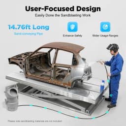 Sand Blaster Sandblasting Equipment Kit for Auto Repair & Metal Cleaning Portable Sandblasting Equipment