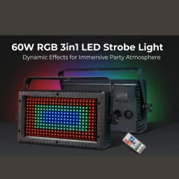 Wireless Control 60W Mni LED Lights Strobe RGB 3in1 Led lights dj48 Zone DMX Super Bright Dj Wash Strobe Stage Lighting Effects