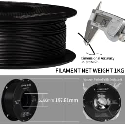 TINMORRY 2/4/10 pack PETG-CF/ PETG-ECO/ PLA/ TPU 3D Printing Filament for FDM 3D Printers, 1.75mm, 1 KG 1 Spool