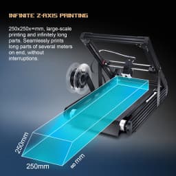 IdeaFormer Upgrade Infinite Z-Axis Steel Conveyor Belt 250×250×∞mm Klipper Firmware Fast Printing Auto Leveling FDM 3D Printer