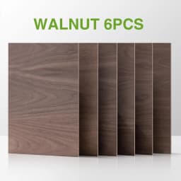 6-Pack 1/8' Walnut Plywood Sheets 12 X 16 X 1/8 Inch - 3mm Laser Wood Sheets for Laser Cutting Engraving & Wood Burning