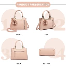 Miss Lulu Handbags for Women Ladies Shoulder Bags Fashion PU Leather Crossbody Top Handle Bag