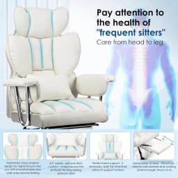 Executive Office Desk Chairs PU Computer Recliner Heavy Duty Leather Chair Home Ergonomic Office Chairs with Footrest