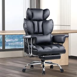 Executive Office Desk Chairs PU Computer Recliner Heavy Duty Leather Chair Home Ergonomic Office Chairs with Footrest