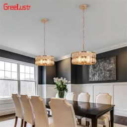 Modern Pendant Light Led Crystal Chandelier Kitchen Island Hanging Ceiling Lamp Living Bedroom Retro Luxury Plafon Home Decorate