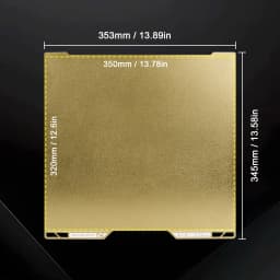 Bambu Lab H2D Textured PEI Build Plate 350x320mm Double-Sided PEI spray, High-Temp Magnetic Flexible Sheet for PLA PETG ABS TPU