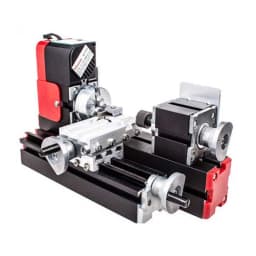 Mini Wood Lathe 12V DC 2A 24W Multi-purpose 20000rpm Metal Rotating Lathe Machine Woodworking Tool DIY Tool
