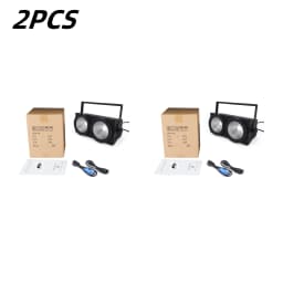 COB 2x100W RGBWA+UV 6in1 Blinder Strobe  Stage Light Audience Blinder For DJ Disco Wedding Party Lighting