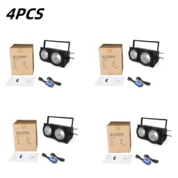 COB 2x100W RGBWA+UV 6in1 Blinder Strobe  Stage Light Audience Blinder For DJ Disco Wedding Party Lighting