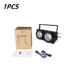 COB 2x100W RGBWA+UV 6in1 Blinder Strobe  Stage Light Audience Blinder For DJ Disco Wedding Party Lighting