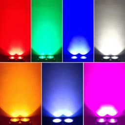 COB 2x100W RGBWA+UV 6in1 Blinder Strobe  Stage Light Audience Blinder For DJ Disco Wedding Party Lighting