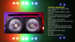 COB 2x100W RGBWA+UV 6in1 Blinder Strobe  Stage Light Audience Blinder For DJ Disco Wedding Party Lighting