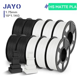 JAYO 10 Rolls 3D High Speed Matte PETG / High Speed Matte PLA 1.75mm 30mm/s - 600mm/s Print Range PETG /PLA 3D Printer Filament