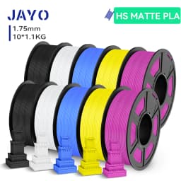 JAYO 10 Rolls 3D High Speed Matte PETG / High Speed Matte PLA 1.75mm 30mm/s - 600mm/s Print Range PETG /PLA 3D Printer Filament