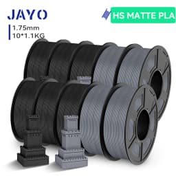JAYO 10 Rolls 3D High Speed Matte PETG / High Speed Matte PLA 1.75mm 30mm/s - 600mm/s Print Range PETG /PLA 3D Printer Filament
