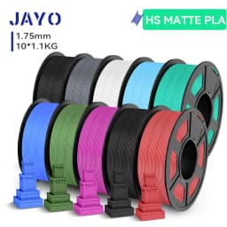 JAYO 10 Rolls 3D High Speed Matte PETG / High Speed Matte PLA 1.75mm 30mm/s - 600mm/s Print Range PETG /PLA 3D Printer Filament