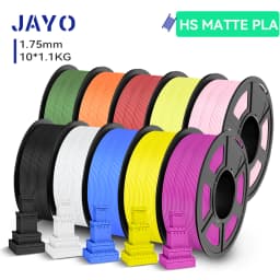 JAYO 10 Rolls 3D High Speed Matte PETG / High Speed Matte PLA 1.75mm 30mm/s - 600mm/s Print Range PETG /PLA 3D Printer Filament