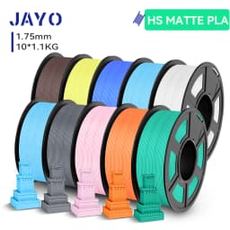 JAYO 10 Rolls 3D High Speed Matte PETG / High Speed Matte PLA 1.75mm 30mm/s - 600mm/s Print Range PETG /PLA 3D Printer Filament