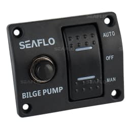 3 Way Bilge Pump Switch Panel Auto Off Manual 12V 24V with Built in 15A Circuit Breaker