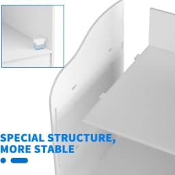 White Waterproof Bathroom Storage Cabinet with Door & Shelves,Free Standing Floor Cabinet for Bathroom, Kitchen, Laundry Room