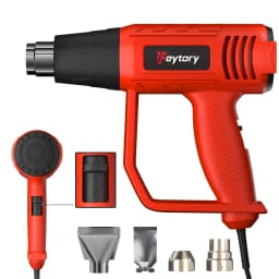 2000W Heat Gun Various Temperature Control 140℉ to 1112℉ Heavy Duty Heat Gun with 4 Nozzles Welding Heat Gun,DIY Project