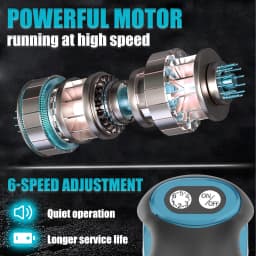 2 Battery Cordless Random Orbital Sander 125mm, Brushless Eccentric Orbital Sander 6 Speed with Dust Bag Replace for Makita 18v