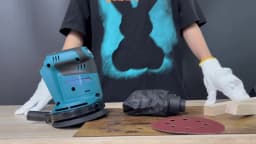 2 Battery Cordless Random Orbital Sander 125mm, Brushless Eccentric Orbital Sander 6 Speed with Dust Bag Replace for Makita 18v